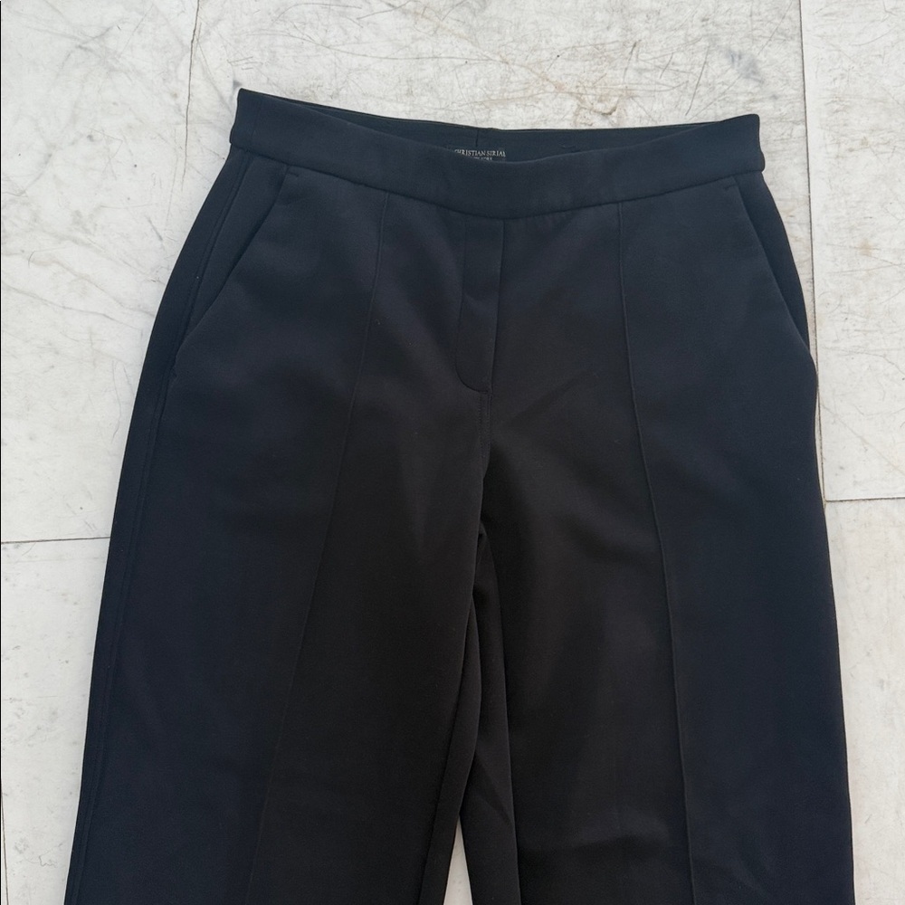 Christian Siriano Black Tailored Wide Trousers - Picture 2 of 3